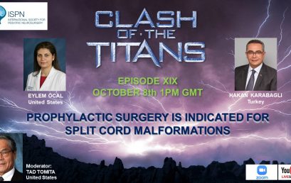 Announcing our next Clash of the Titans: Prophylactic surgery is indicated for split cord malformations