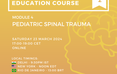 ISPN Young doctors education – Register now for module 4: Pediatric spinal trauma